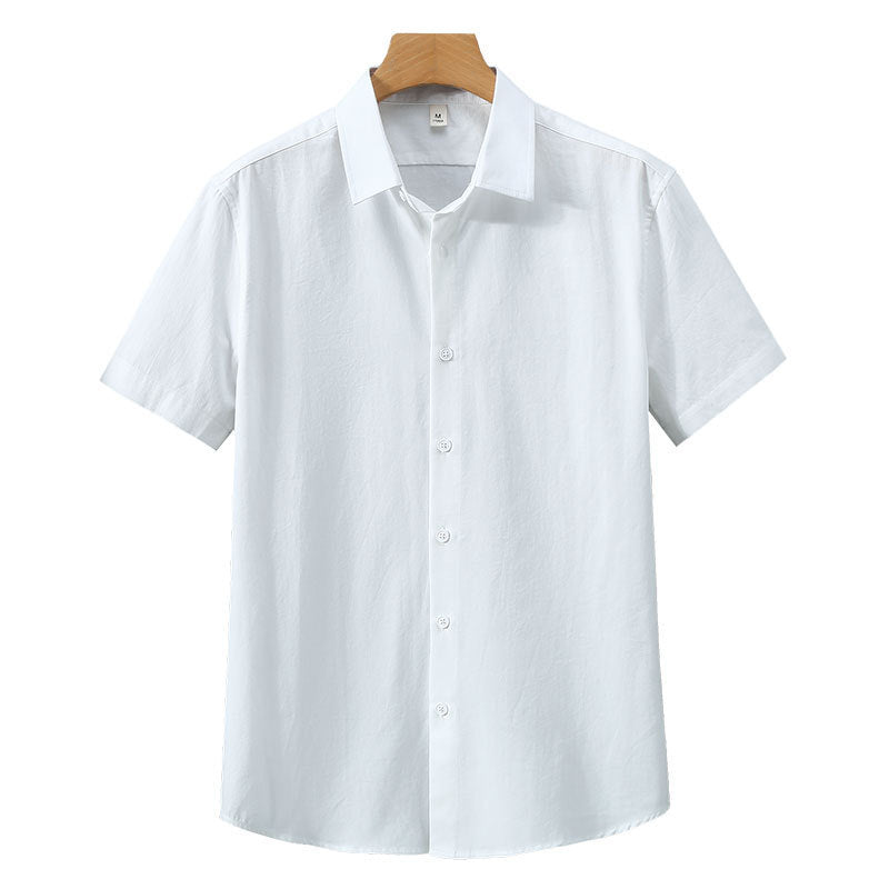 Simple Lapel Shirt Men's Cotton Loose