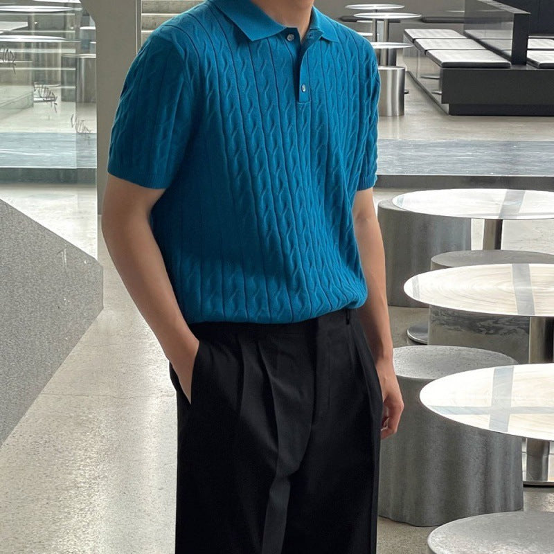 Lapel Knitted Polo