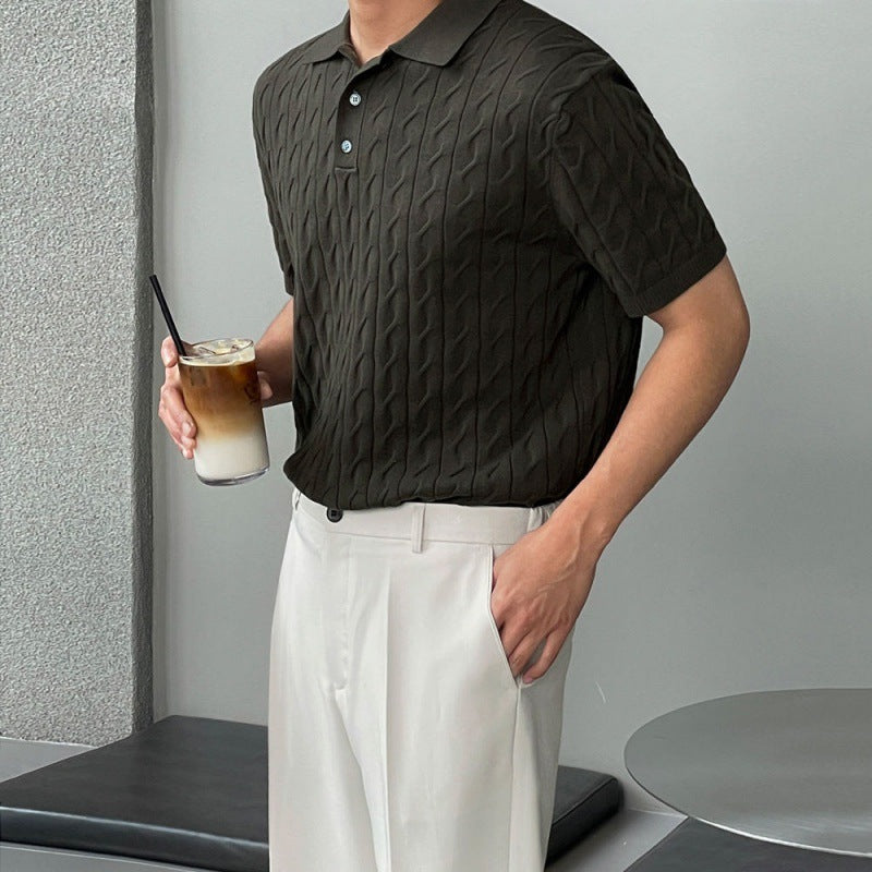 Lapel Knitted Polo