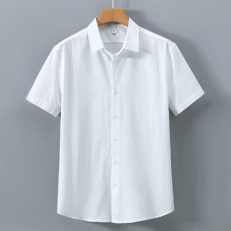 Simple Lapel Shirt Men's Cotton Loose