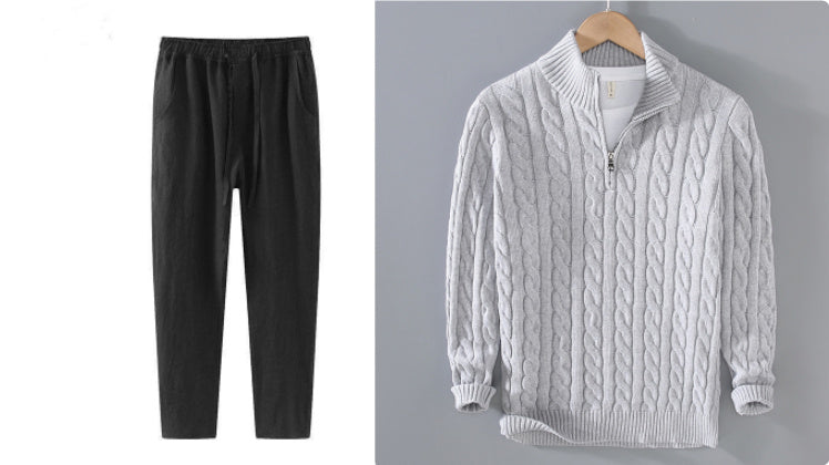 Cable Knit Quarter - Zip