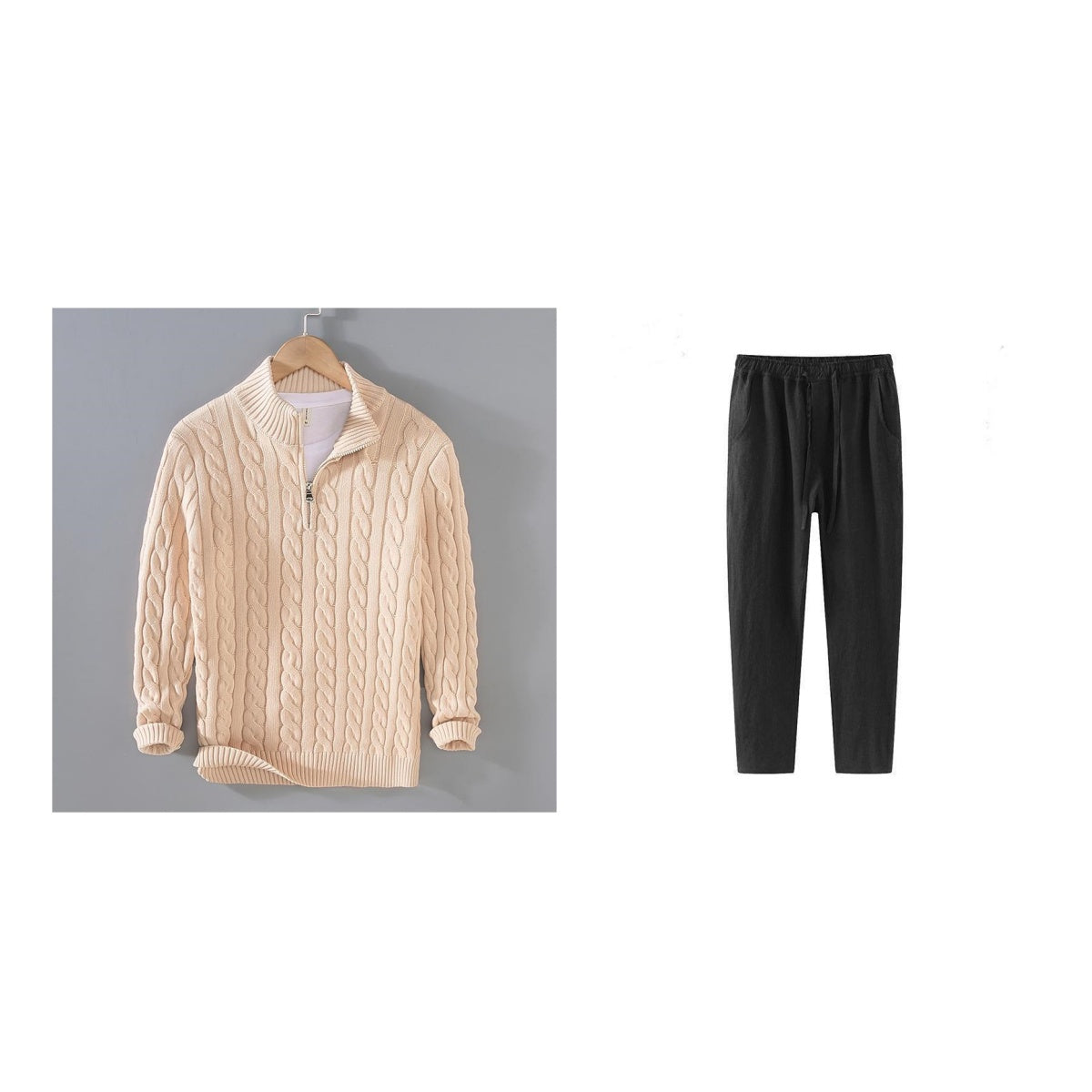 Cable Knit Quarter - Zip