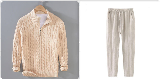 Cable Knit Quarter - Zip