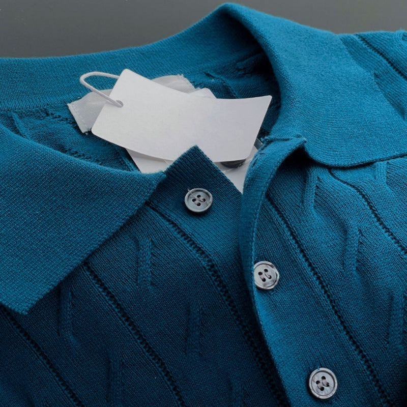 Lapel Knitted Polo