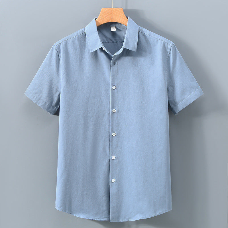 Simple Lapel Shirt Men's Cotton Loose