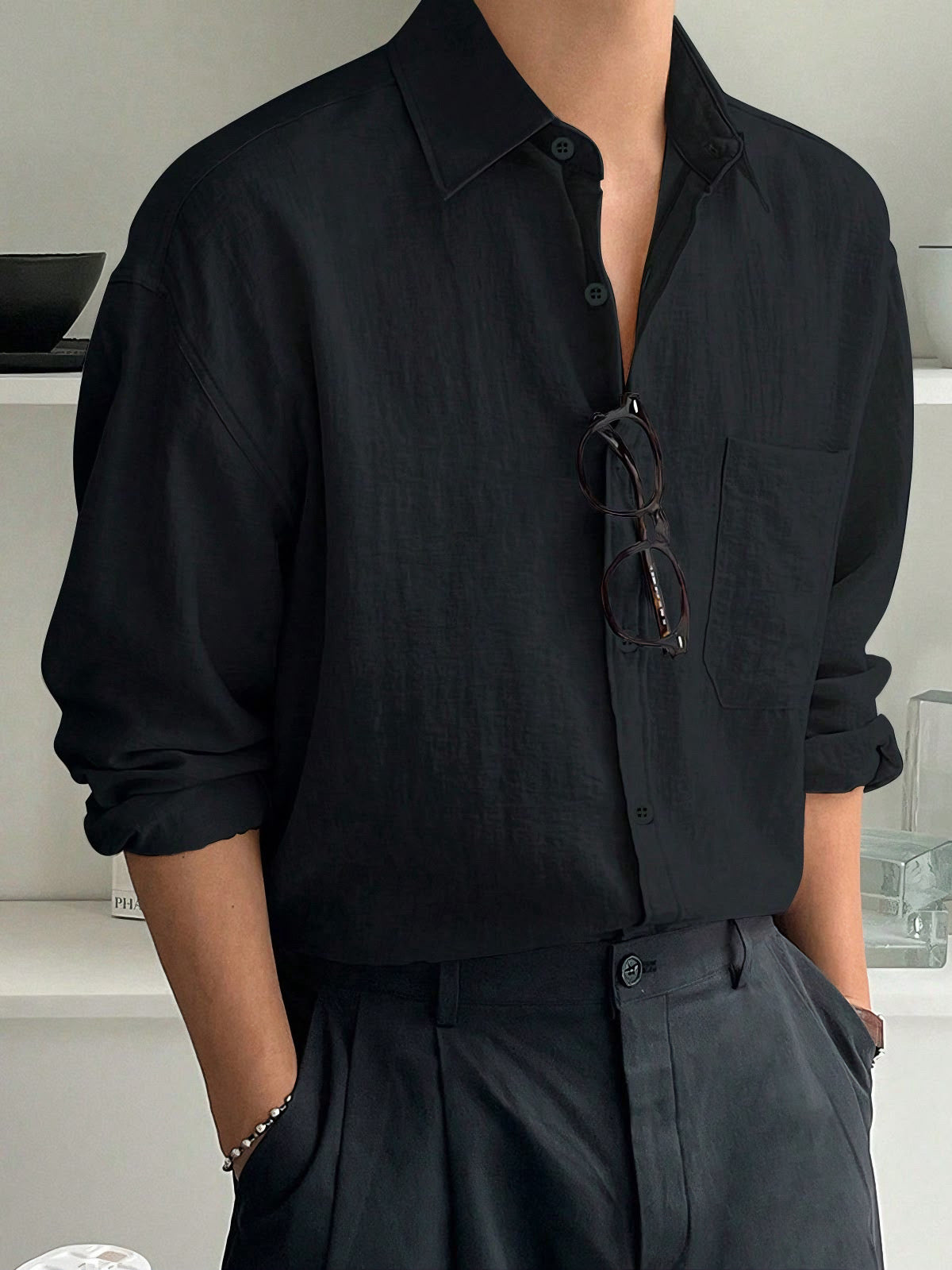 Casual Long Sleeve Loose Shirt