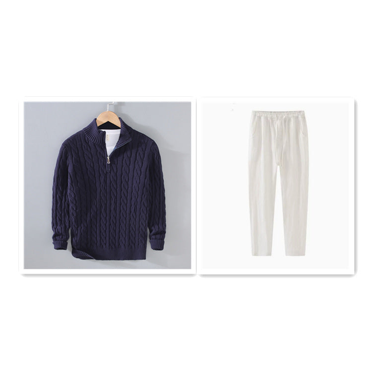 Cable Knit Quarter - Zip