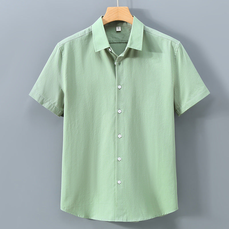 Simple Lapel Shirt Men's Cotton Loose